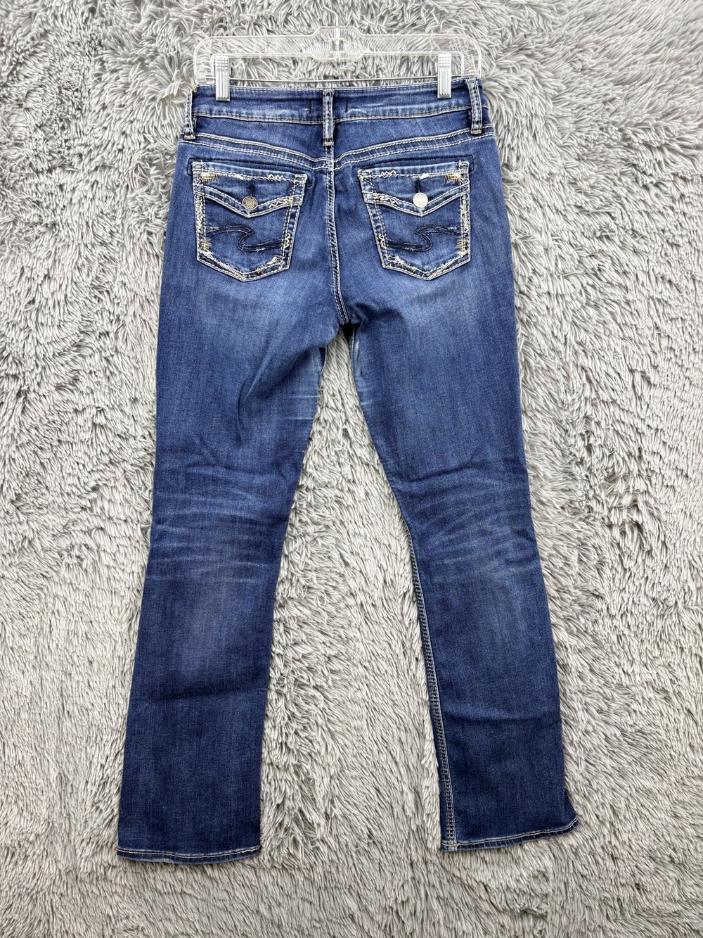 Silver Jeans Womens 29 Blue Suki Slim Boot Medium Wash Mid Rise